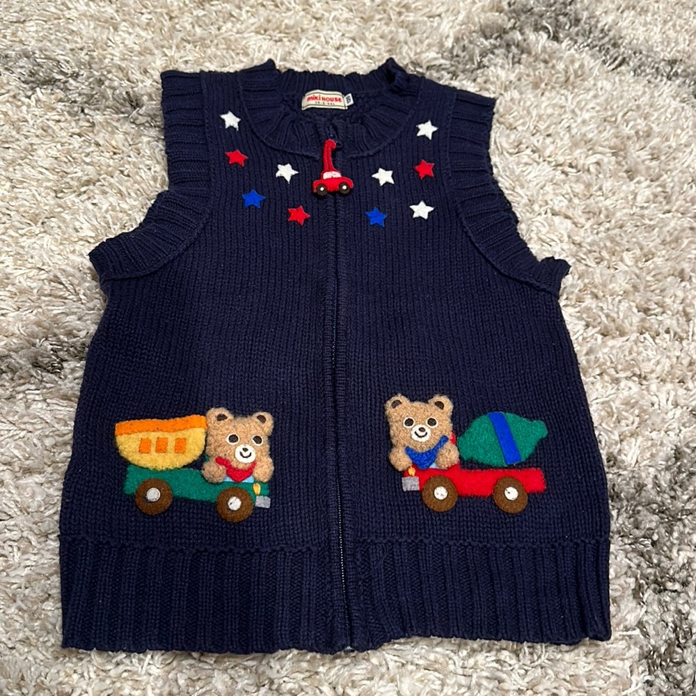 mikihouse 3D limited edition kids vest. Size 120cm